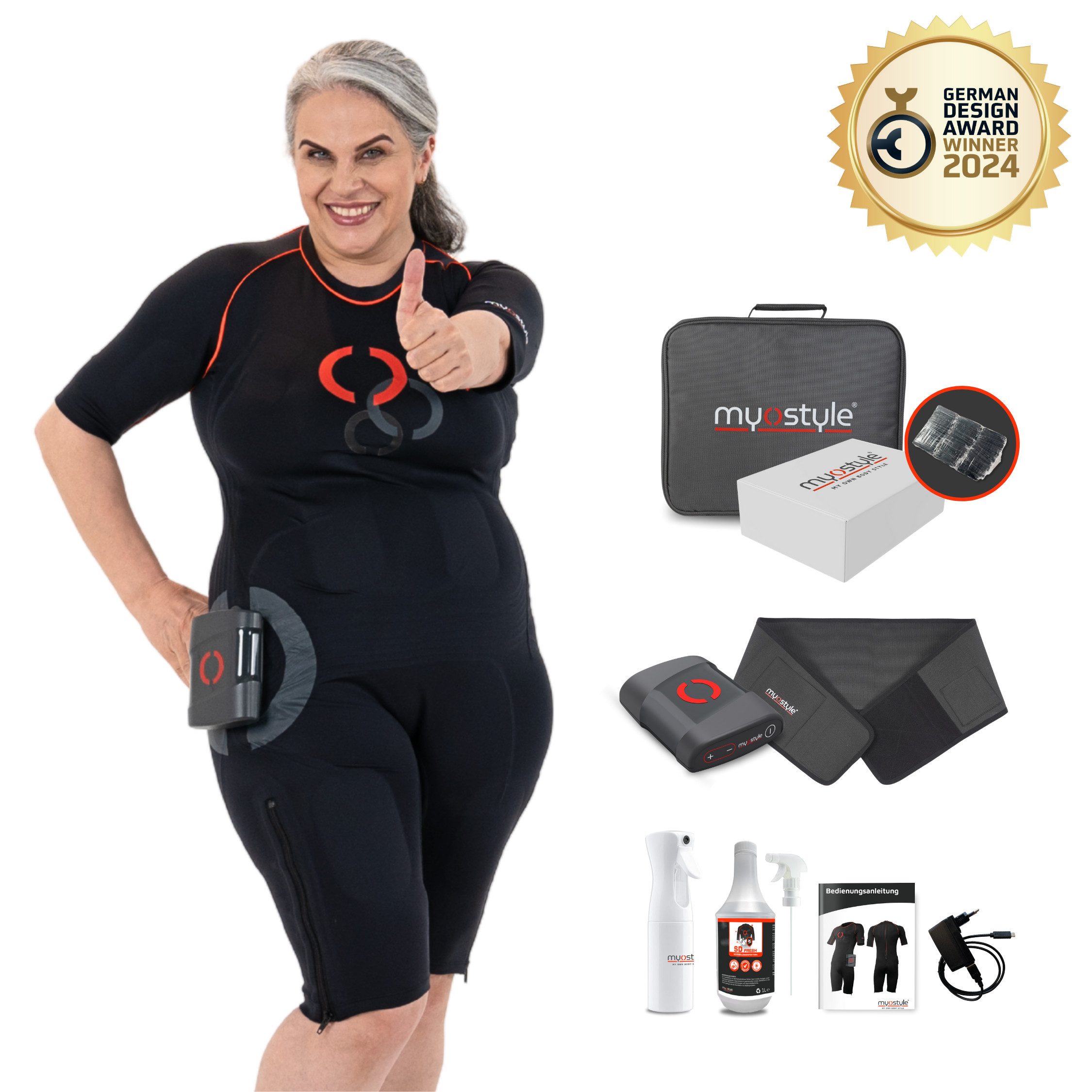 myostyle EMS-Gerät Sanftes EMS-Training ab 45+ mit neuer MF-Technologie & kabellos