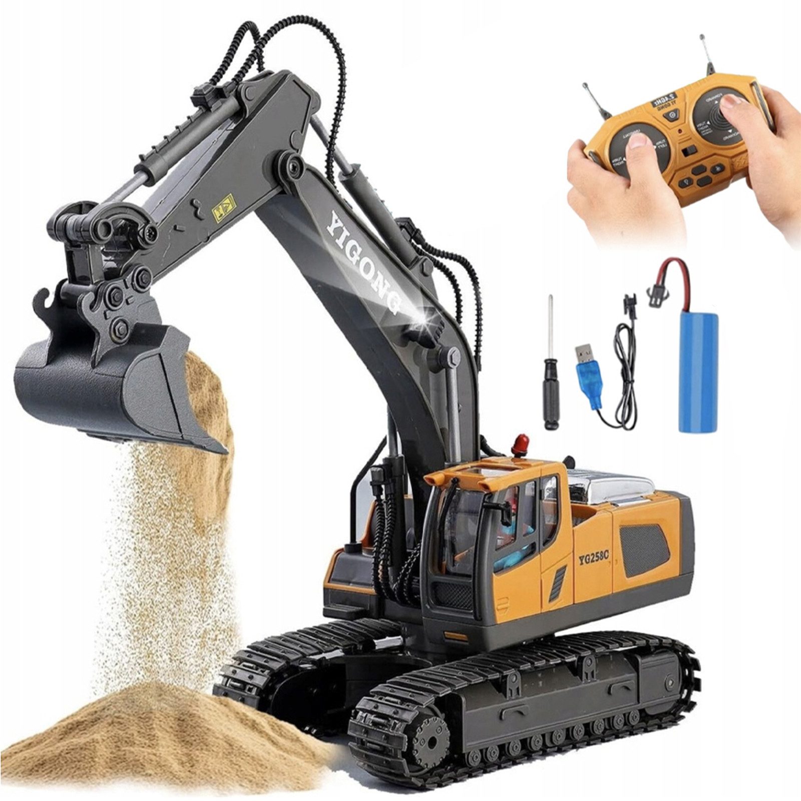 OKWISH RC-Bagger Fernbedienung Bagger Spielzeug Raupenbagger günstig online kaufen
