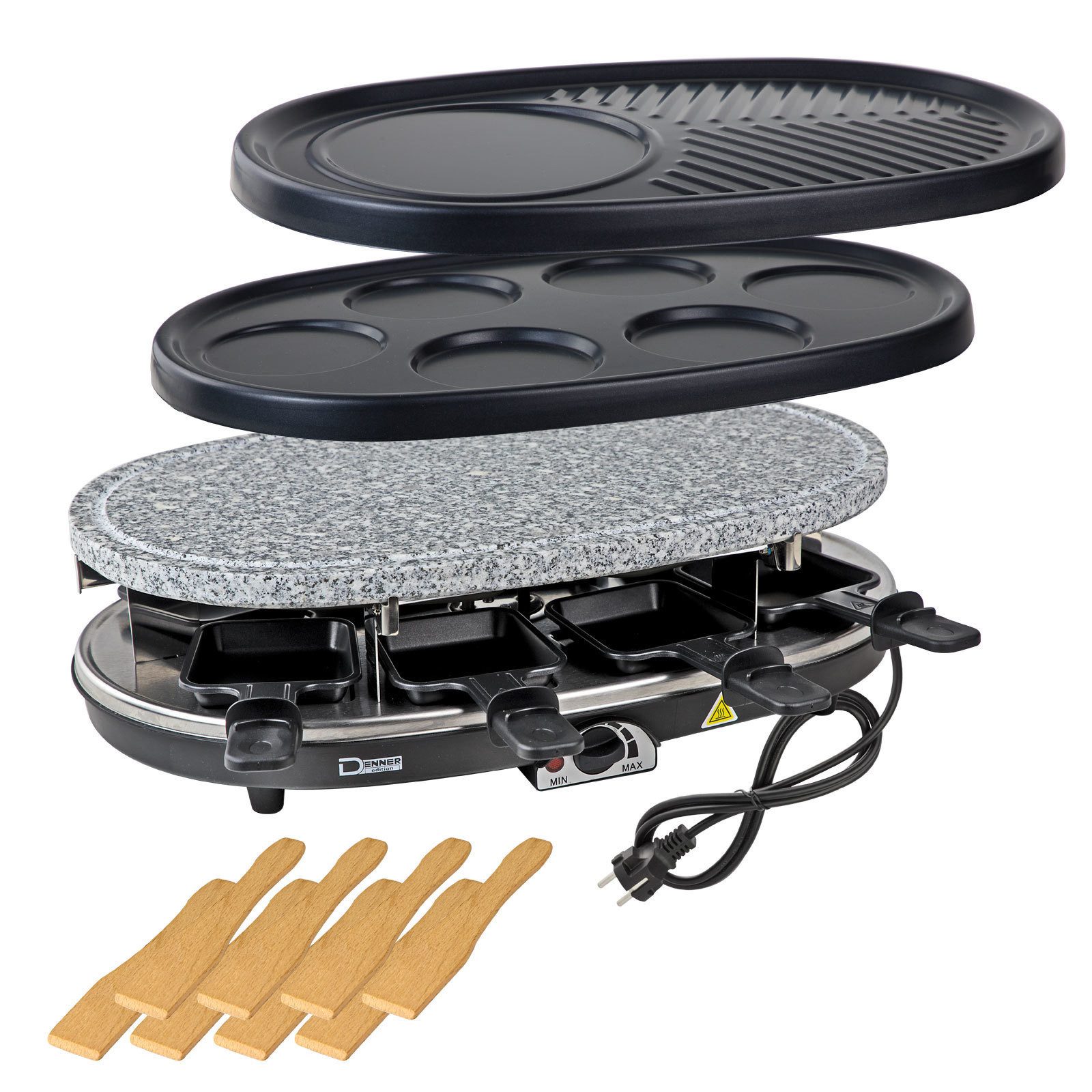 DEMA Raclette Raclette-Grill Tessin 3 in 1