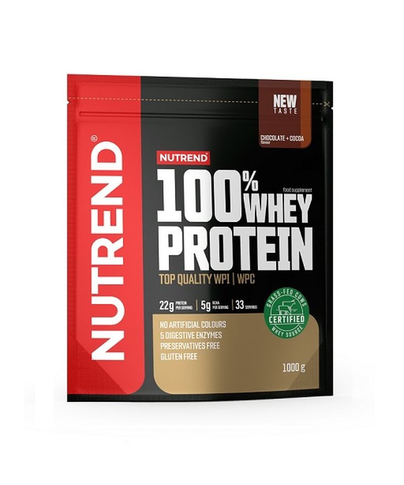 NUTREND 100 Whey Protein 1000g - Erdbeere Pulver, 1000 g, Pulver