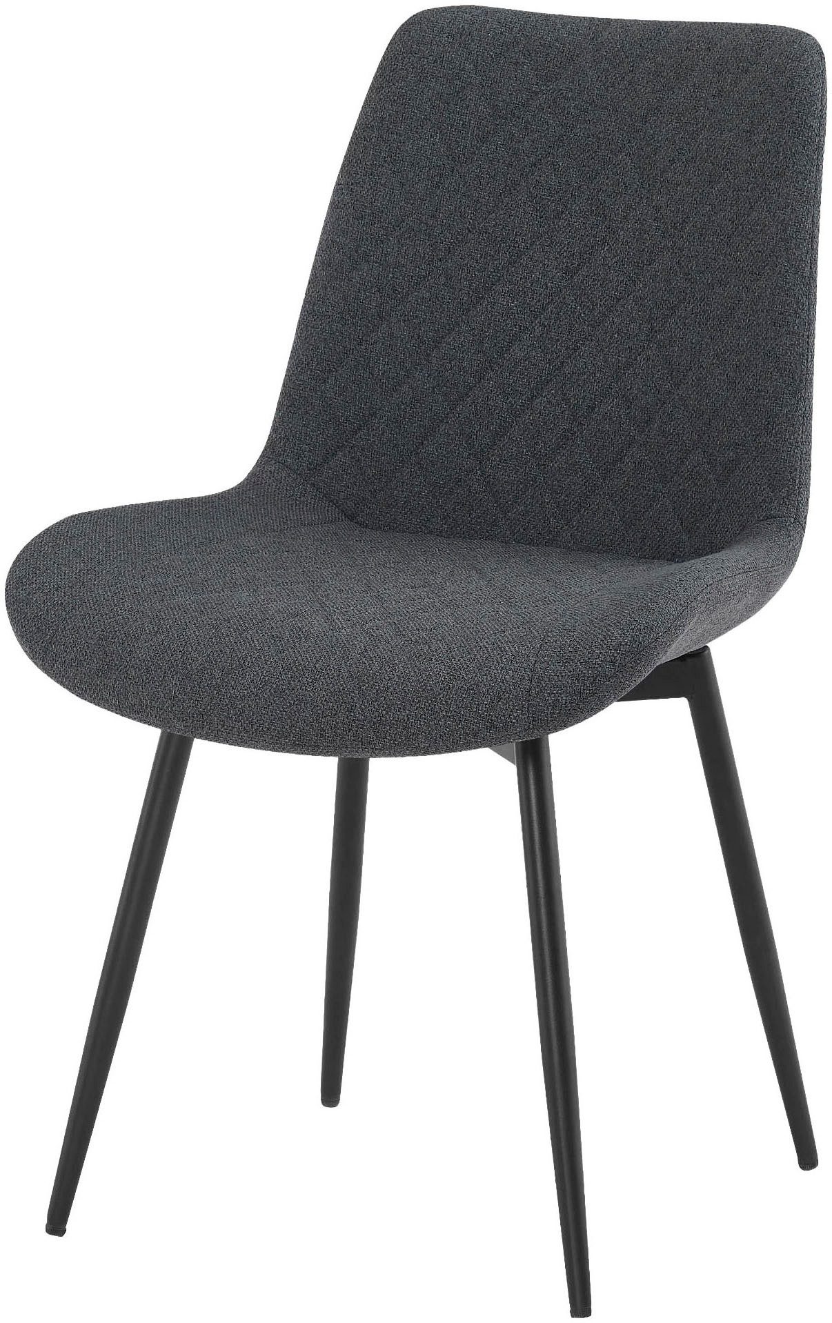 OTTO home Esszimmerstuhl Juniper (Set, 2 St), Stuhl aus Webstoff mit moderner Rautensteppung und 360° Drehfunktion