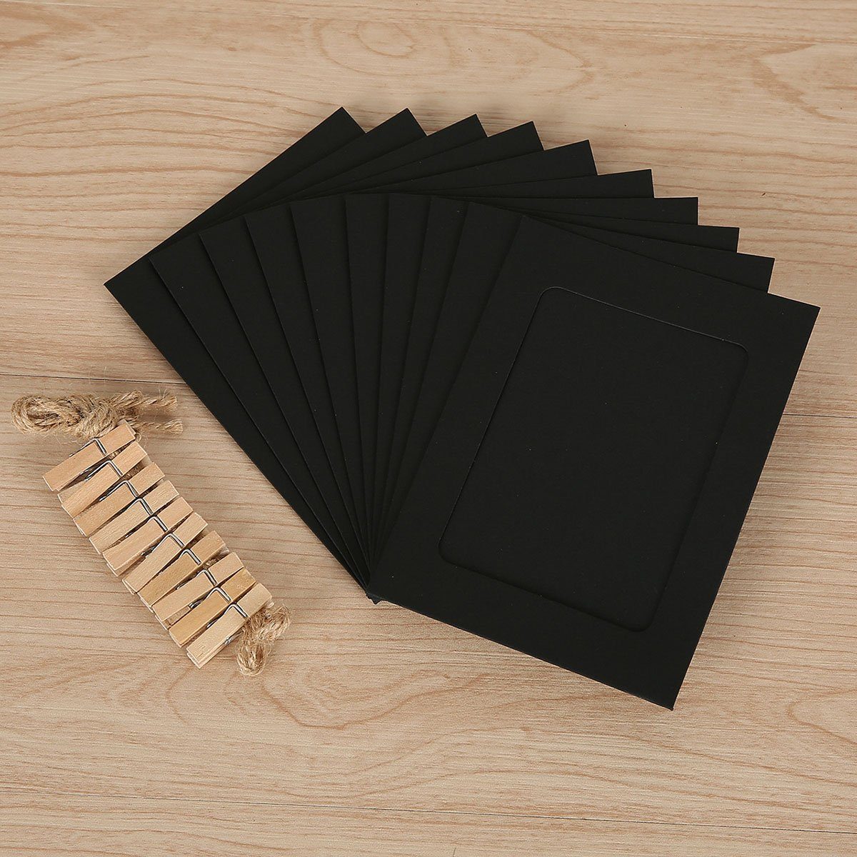 Fotos Kraftpapier Zoll Fotorahmen CTGtree stücke DIY aus schwarz 30 Pappe, Aufhängen, 10 6 zum Fotohalter