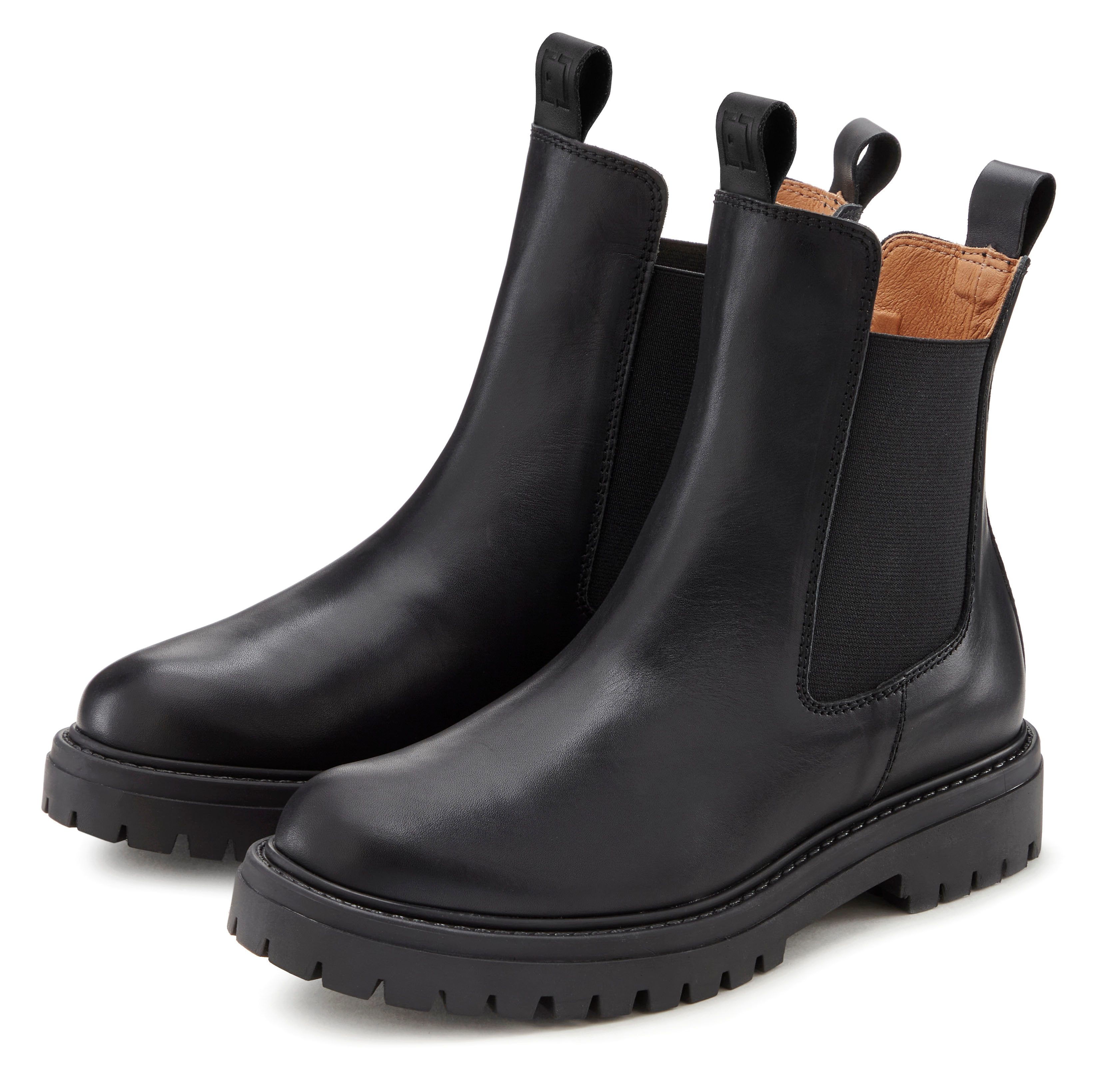 Elbsand Stiefelette Chelseaboots, Schlupfstiefel, Bikerboots aus Leder