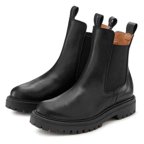 Elbsand Stiefelette Chelseaboots, Schlupfstiefel, Bikerboots aus Leder