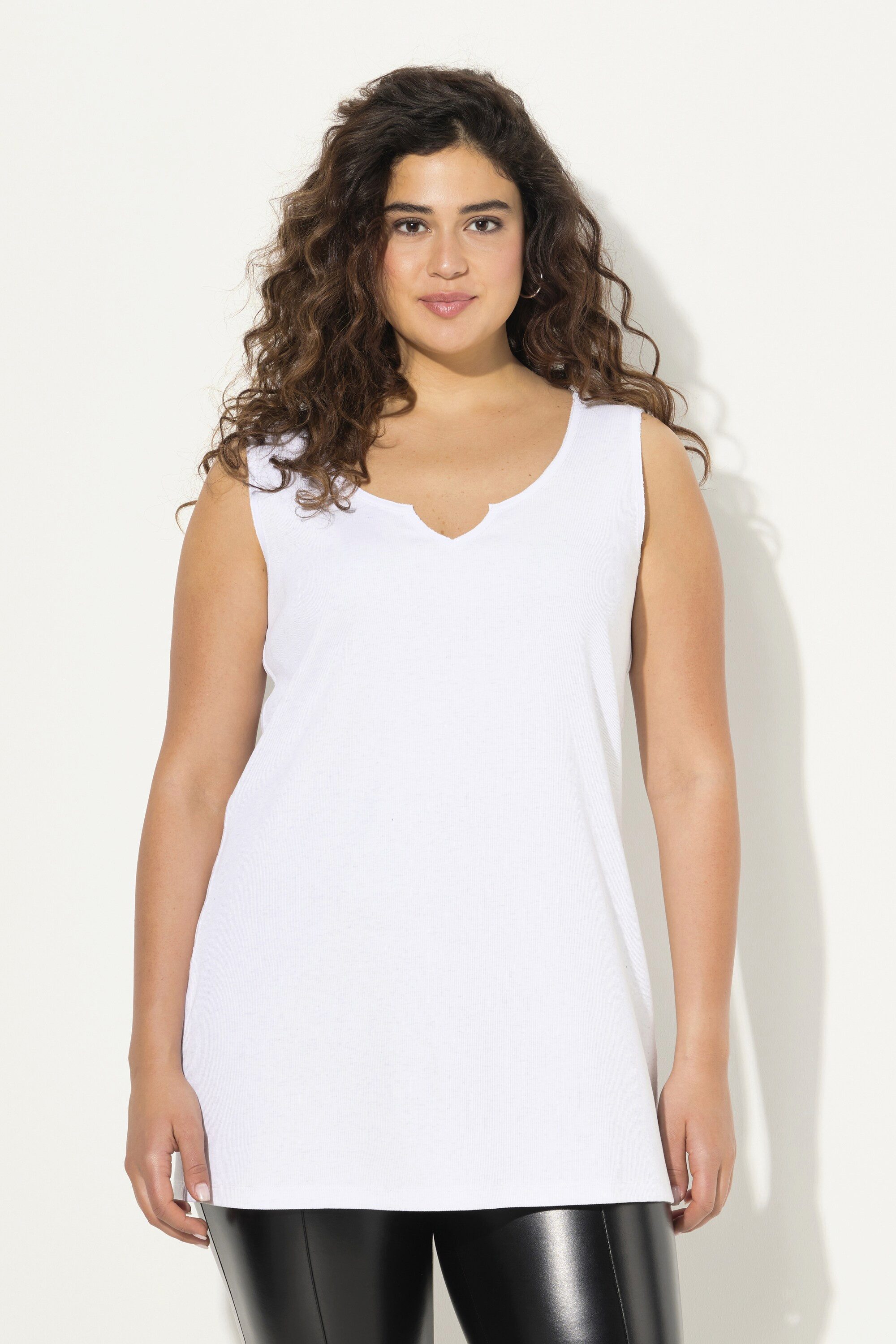 Ulla Popken Longtop Top Rippjersey offenkantig günstig online kaufen