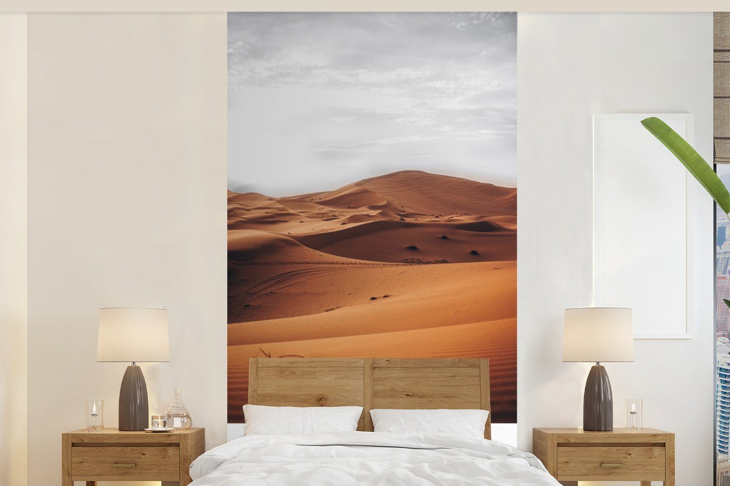 MuchoWow Fototapete Afrika - Sand - Düne, Matt, bedruckt, (2 St), Vliestapete für Wohnzimmer Schlafzimmer Küche, Fototapete