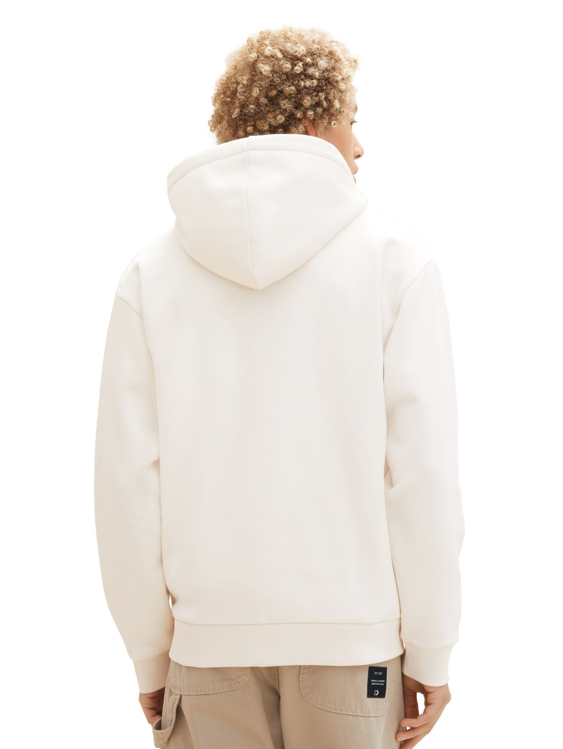 TOM Sweatshirt TAILOR hoodie White embroidery with Wool Denim jacket