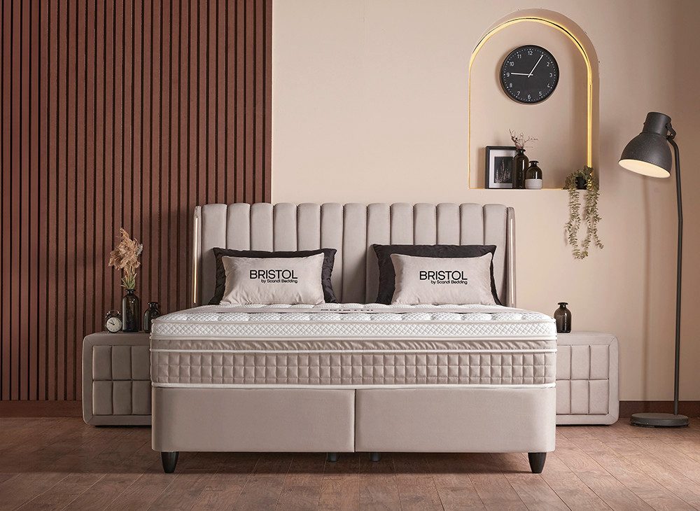abc bedding Boxspringbett BRISTOL Luxus Stauraumbett - Boxbett Inkl. Matratze & Topper, Funktionsbett mit Bettkasten – Bild 2 von 5