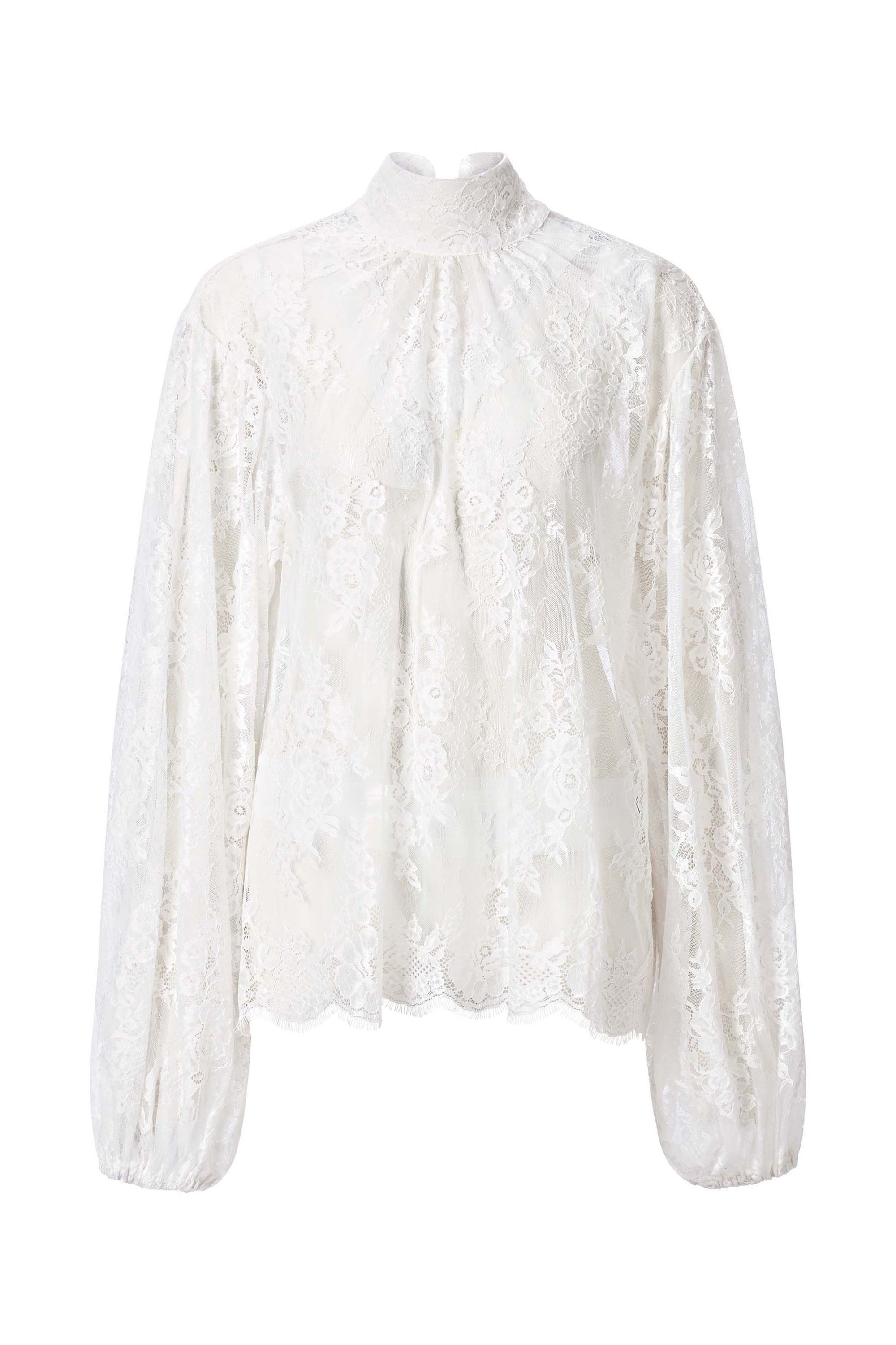 RICHROYAL Spitzenbluse