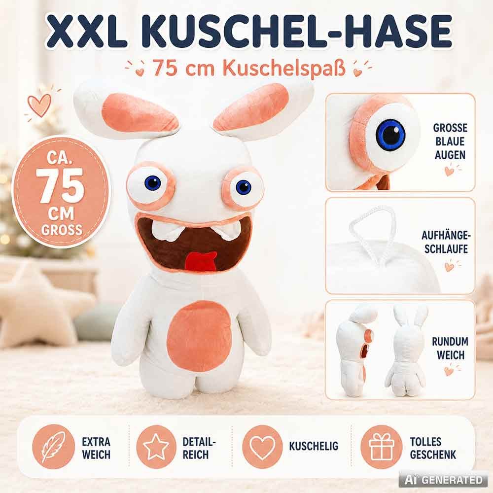 PMS Kuscheltier Rabbids Kuscheltier XXL - ca. 75 cm (1-St)