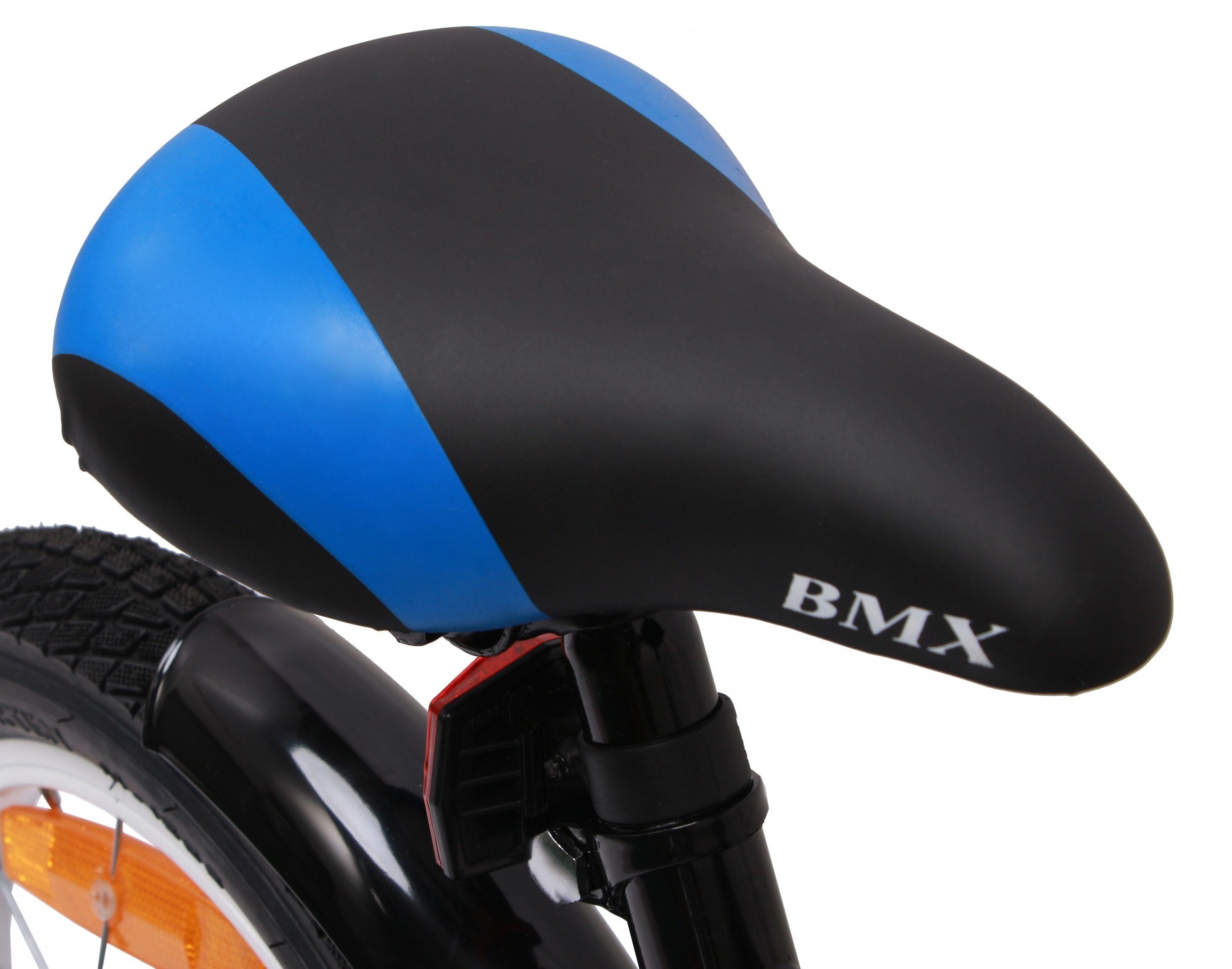AMIGO Kinderfahrrad BMX 14 Mattschwarz Rücktrittbremse Blau/Schwarz Zoll Jungen Fahrrad Blau 
