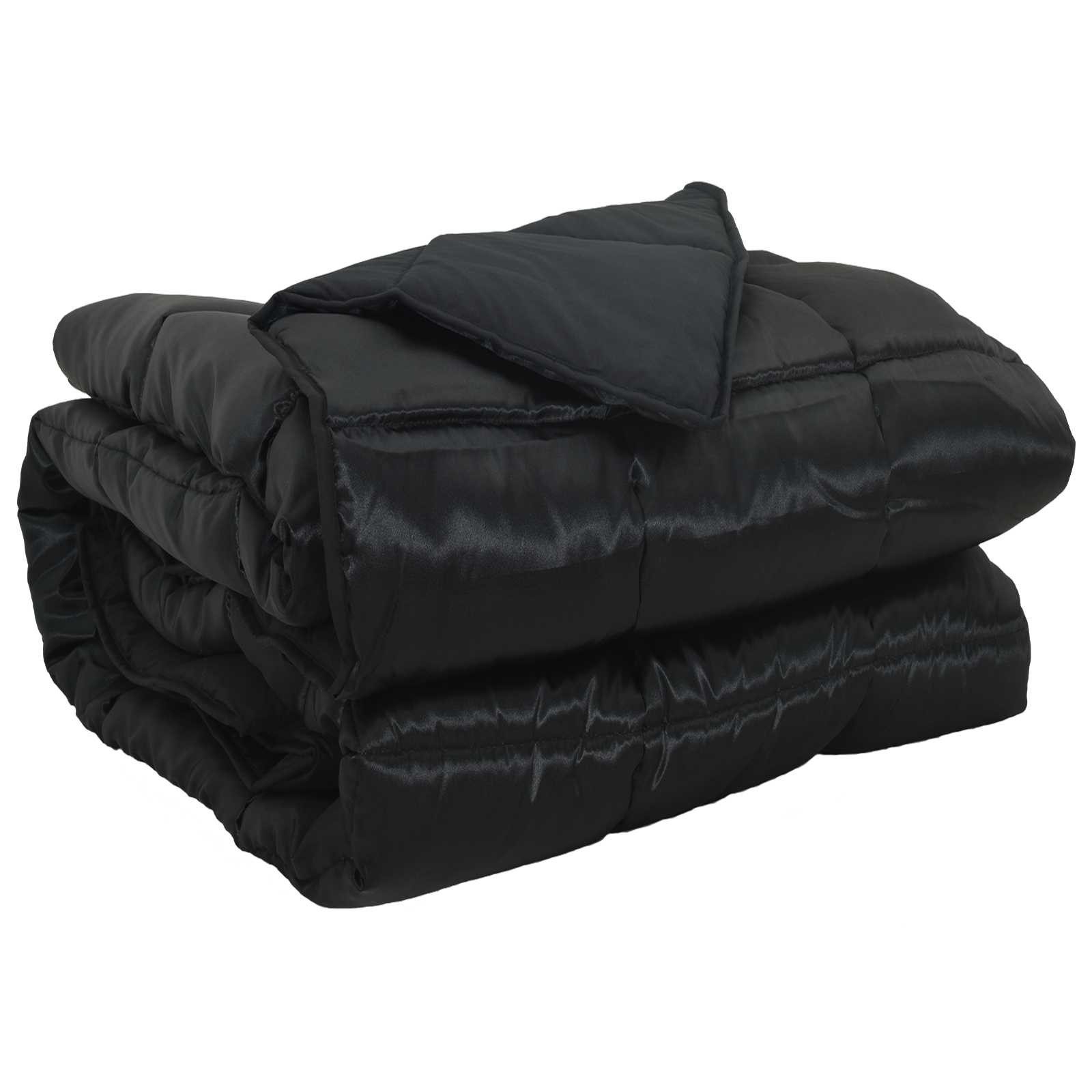 vidaXL Bett Ganzjahresbettdecke 155 x 200 cm 300 g/m² Schwarz (1-tlg)