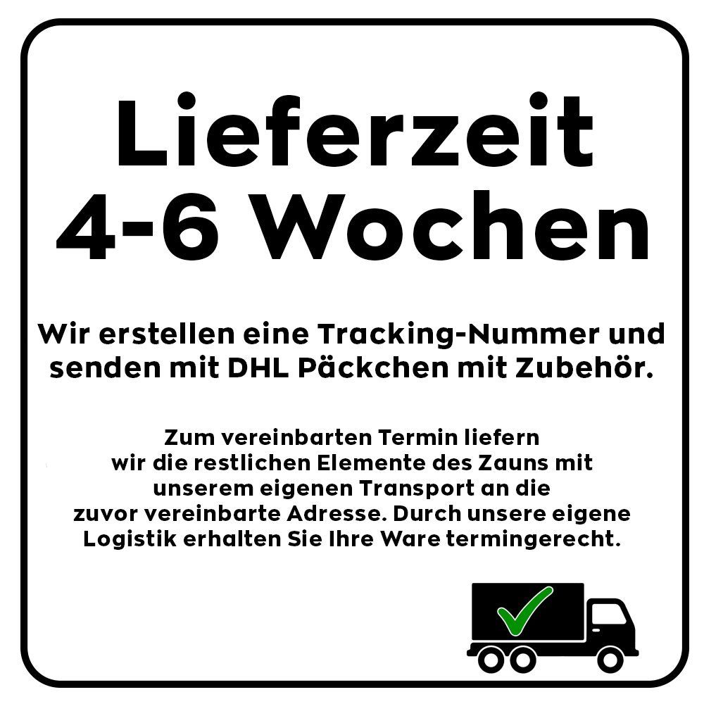Roysson Garden Doppelstabmattenzaun 6/5/6 Komplett-Set inkl. Pfosten mit Fußplatten – RAL 6005 Grün, (Set), pulverbeschichtet, UV-beständig, rost- und korrosionsbeständig