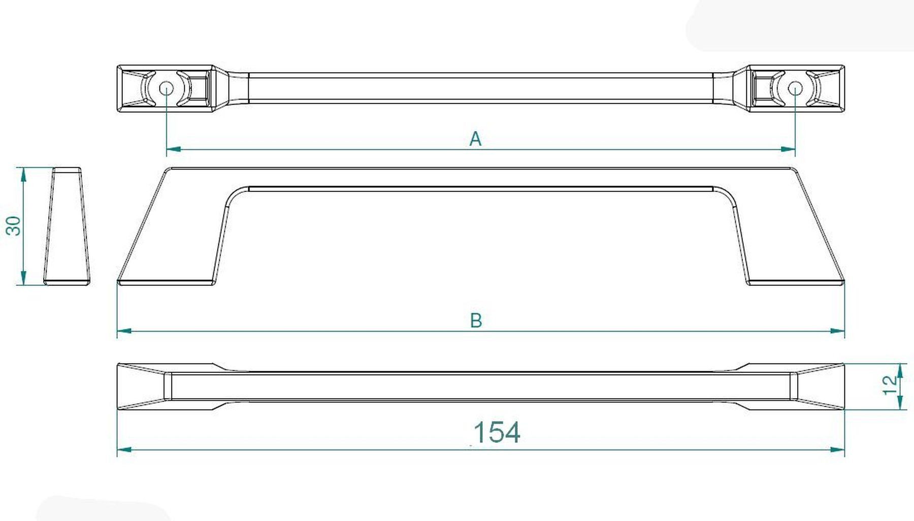 livingpoint24 Möbelgriff Möbelgriffe BA 128 - 320mm, Küchengriffe Weiss mat günstig online kaufen