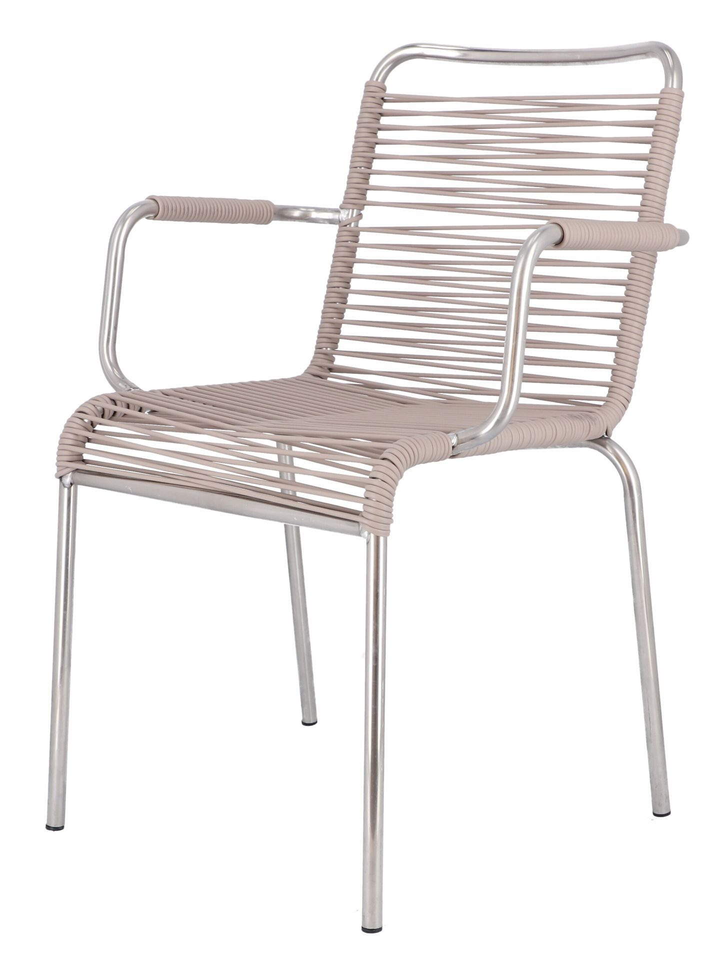 Fiam Stuhl Spaghetti aus Aluminium, Taupe günstig online kaufen