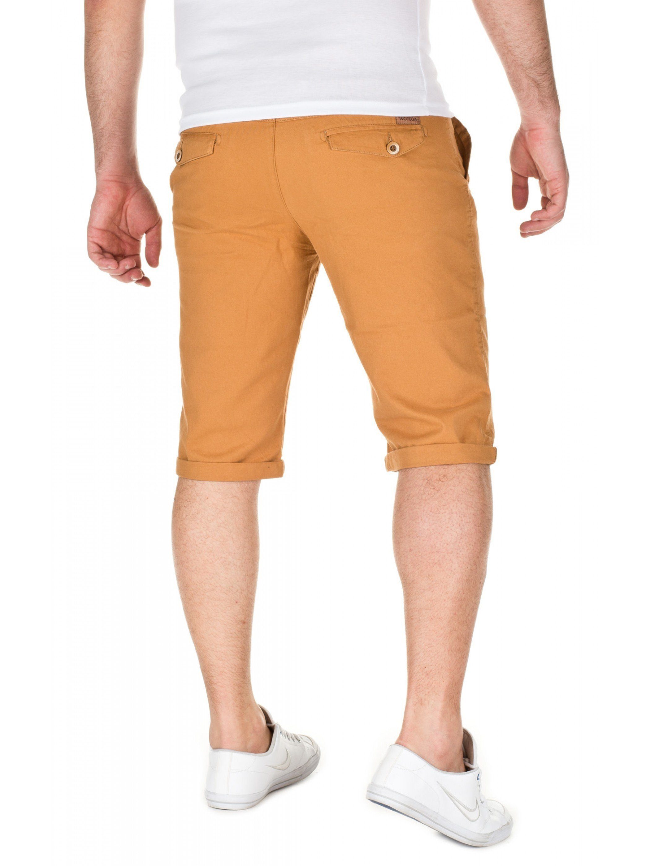 WOTEGA in shorts Goldfarben (mustard Shorts gold Unifarbe Alex Chino - WOTEGA 82295)
