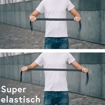 FLEXIBILITE Stretchgürtel Angenehmer Elastischer Gürtel Damen Herren Stretchgürtel Dehnbar (3,3 cm Breit Schwarz) elastischer Stoffgürtel, dehnbarer, Übergrößen XXL Stretchgürtel