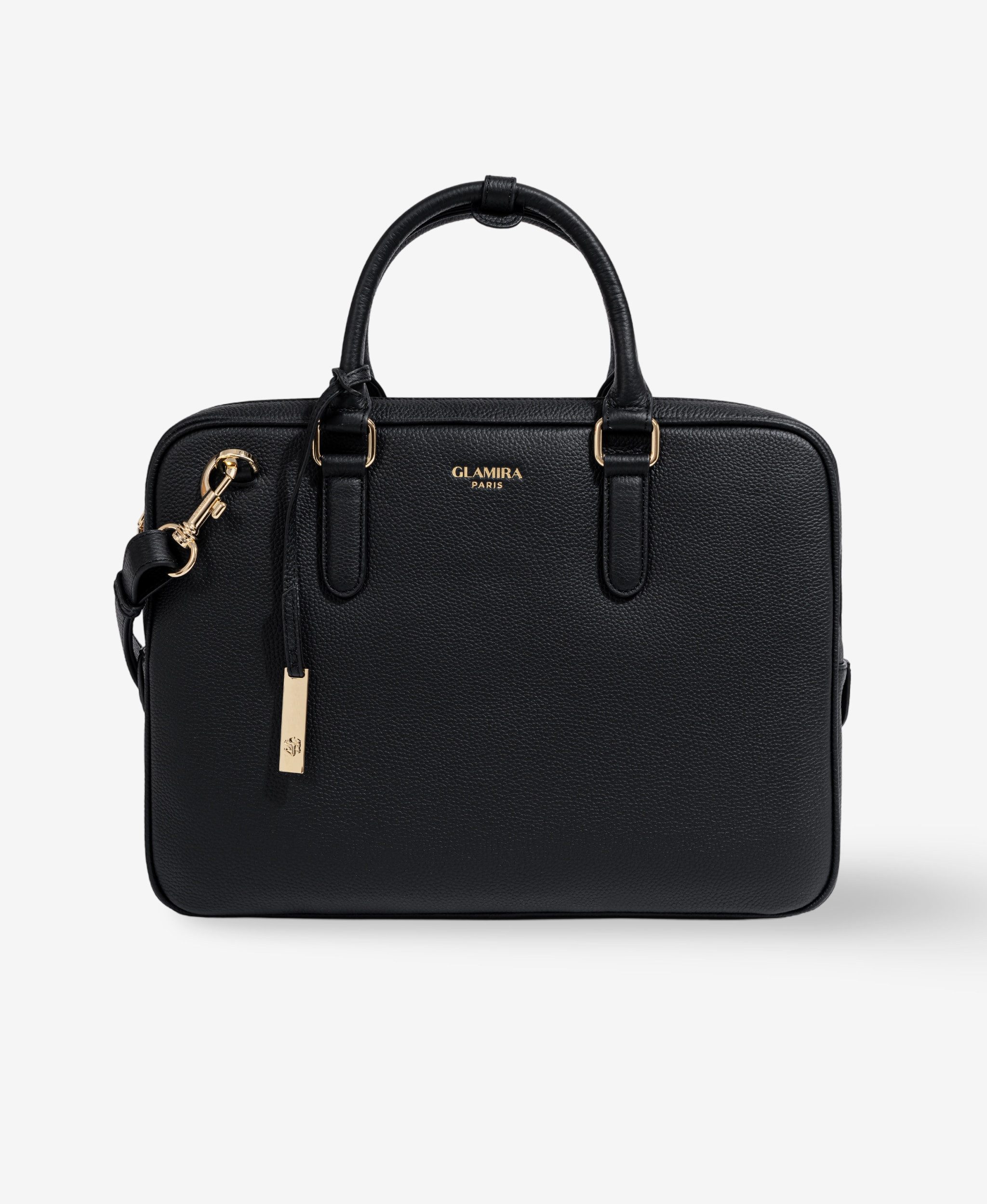 GLAMIRA Laptoptasche Lysandra Schwarze Aktentasche (1-tlg), echt Leder