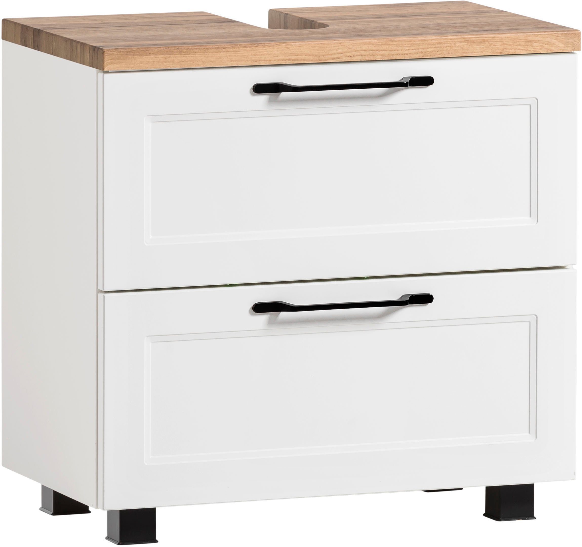 welltime Waschbeckenunterschrank Lana Badmöbel, 2 Schubladen, 60 cm breit günstig online kaufen