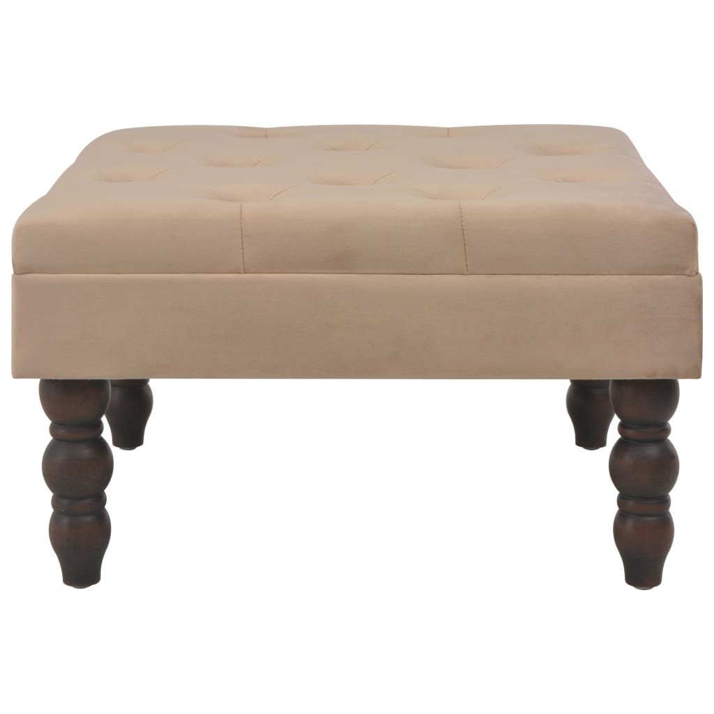 60 cm (1-St) vidaXL Samt x Beige 36 x Beistelltisch | 60 Hocker Beige Beige