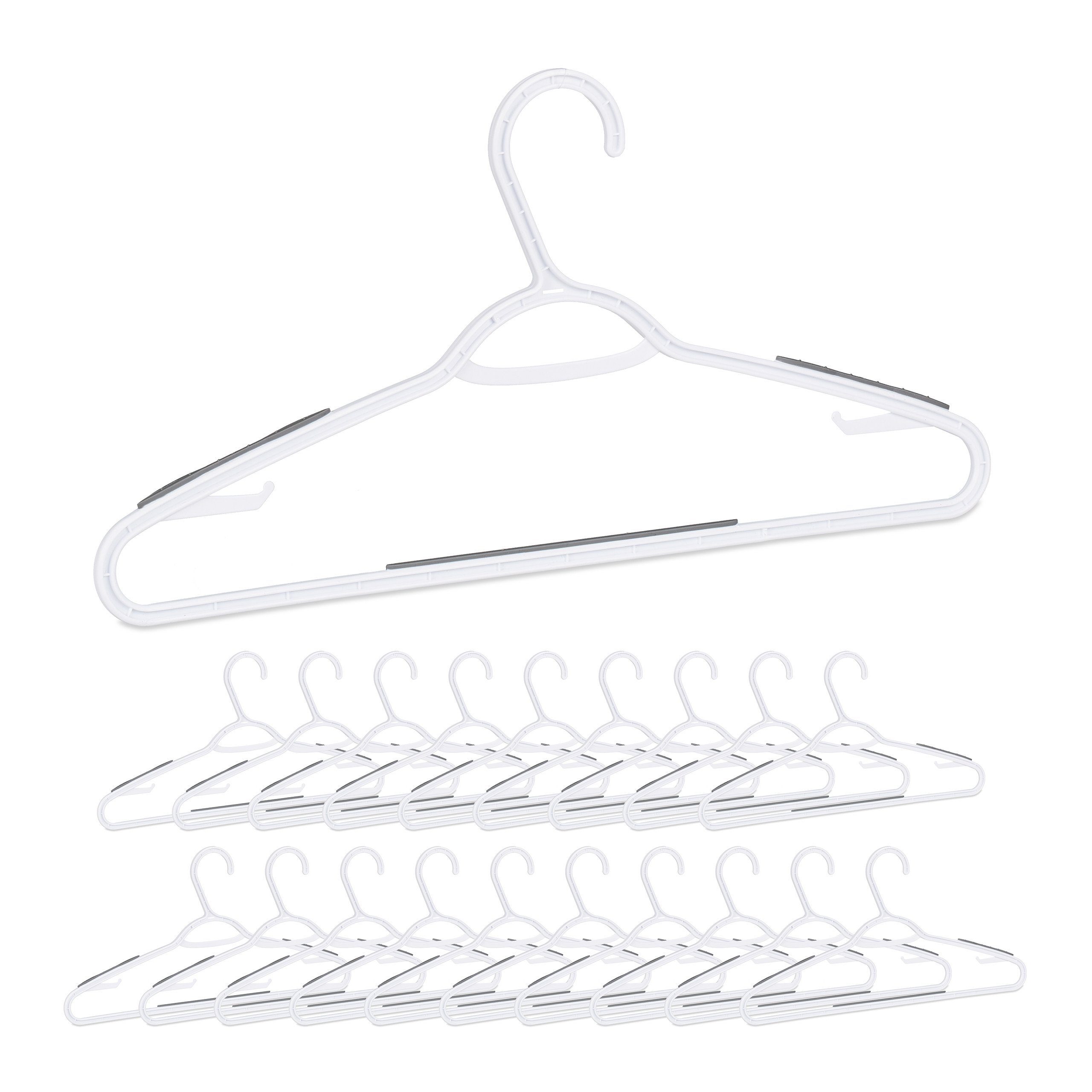relaxdays Kleiderbügel Antirutsch Kleiderbügel 20er Pack günstig online kaufen
