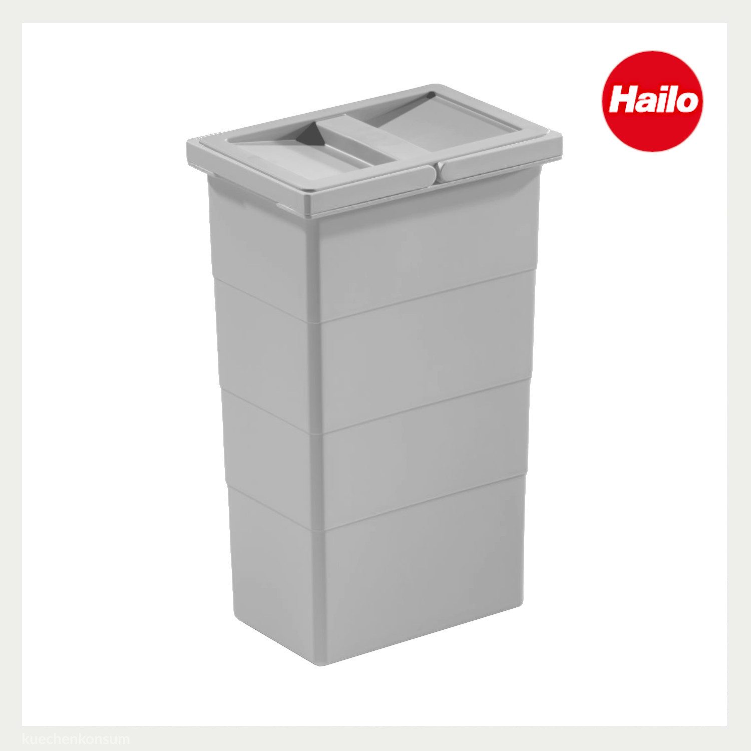 Hailo Einbaumülleimer Hailo Inneneimer 1075969 mit Deckel 10 L 226x156x350 mm 2 Henkel