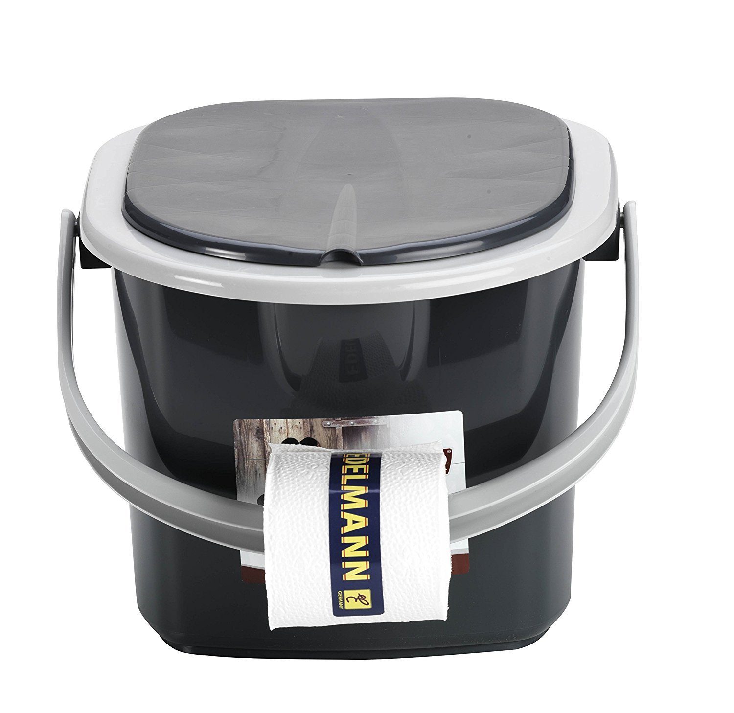 BranQ Campingtoilette 1305 Toiletteneimer, Reise WC Toilette Toiletteneimer Eimer 15,5L – Bild 4 von 5