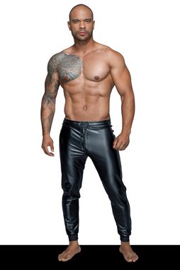 Noir Handmade Men Lederimitathose in schwarz - M