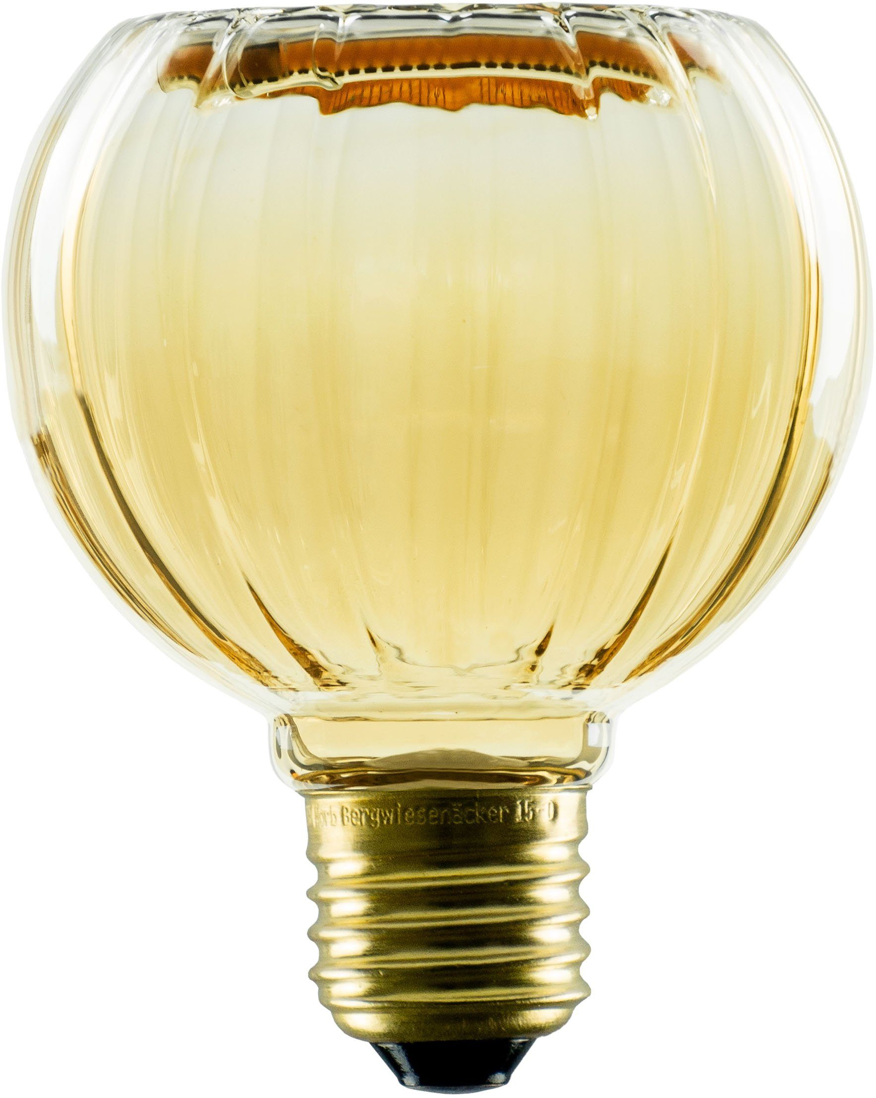 straight 80 LED E27, E27, gold Floating gold, dimmbar, Globe 80 Floating straight LED-Leuchtmittel SEGULA Warmweiß, Globe