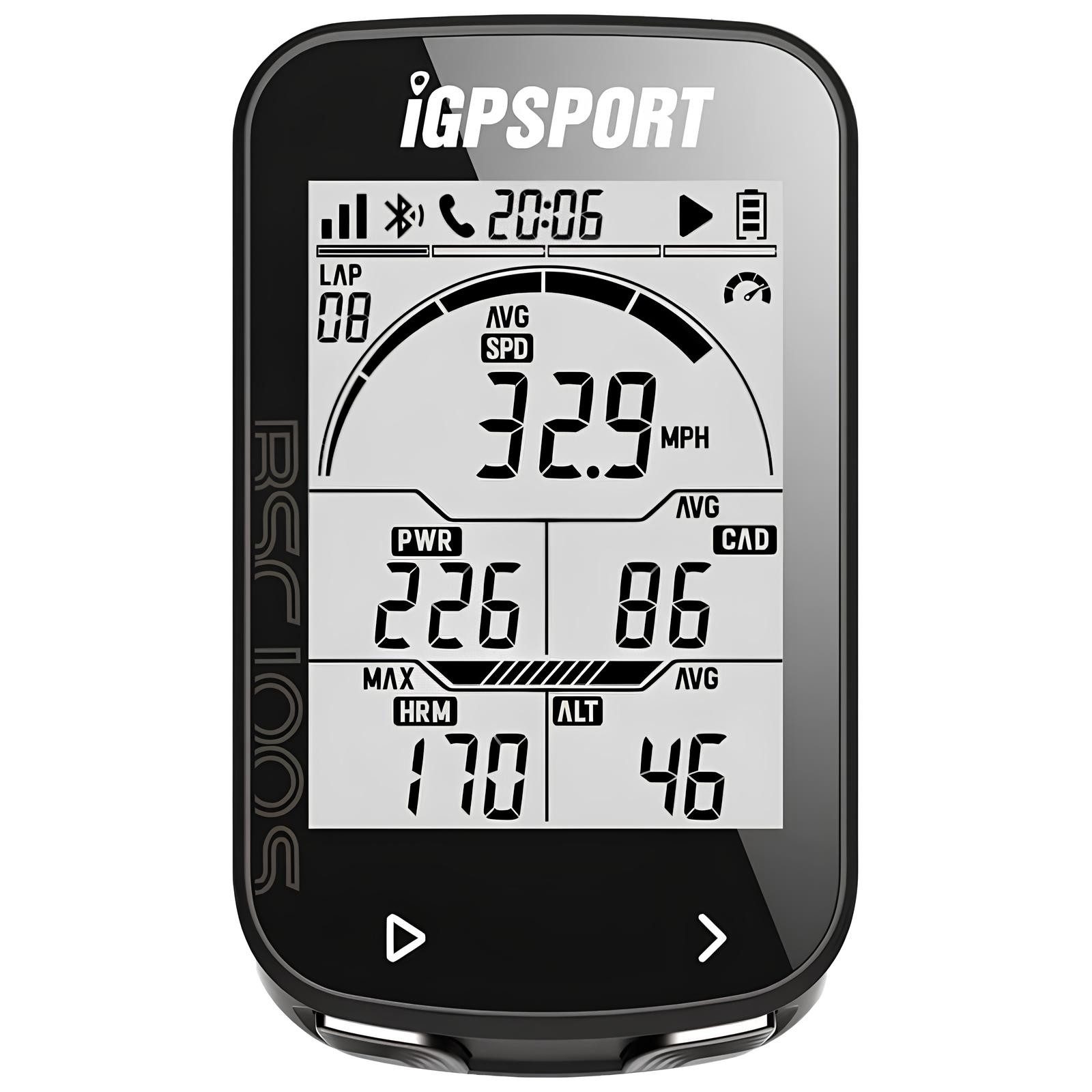 iGPSPORT Tachometer GPS Fahrradcomputer Kabellos Fahrrad Digitale Stoppuhr Kilometerzähler, 2,6 " Display
