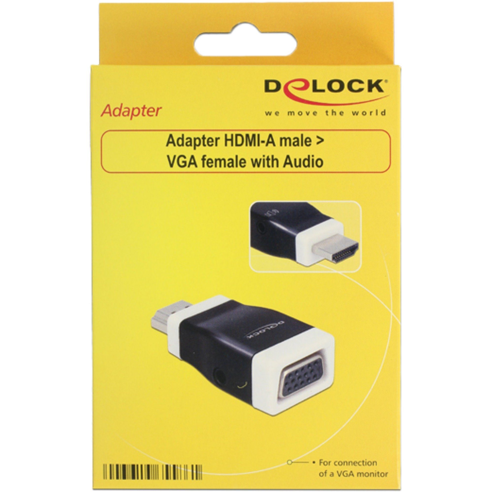 HDMI-A Delock DeLOCK Stecker VGA > Buchse & Video-Adapter Adapter Audio-