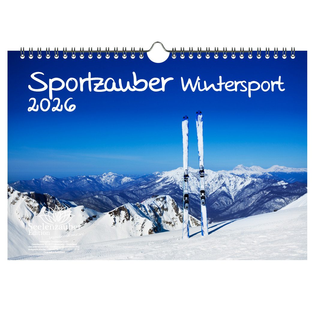 Seelenzauber Wandkalender Sportzauber Wintersport DIN A4 Kalender für 2026 Freizeit Sport