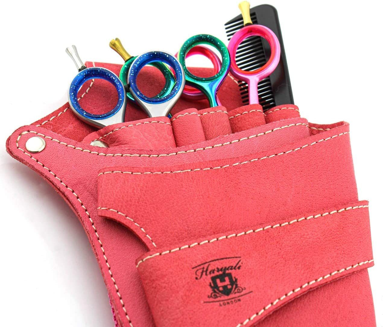Haryali London Beuteltasche Leder Taschen Friseur Gürtel (1-tlg) für Werkzeug Scheren Gürteltasche