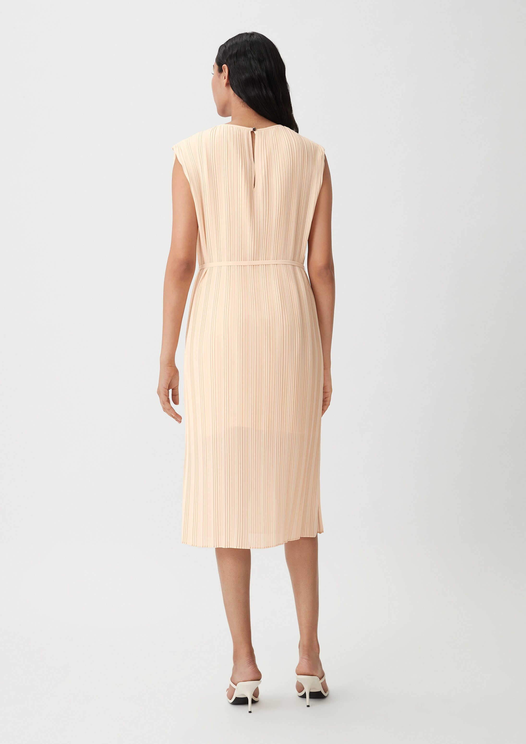 comma Midikleid Kleid Kleid mit Plisseefalten