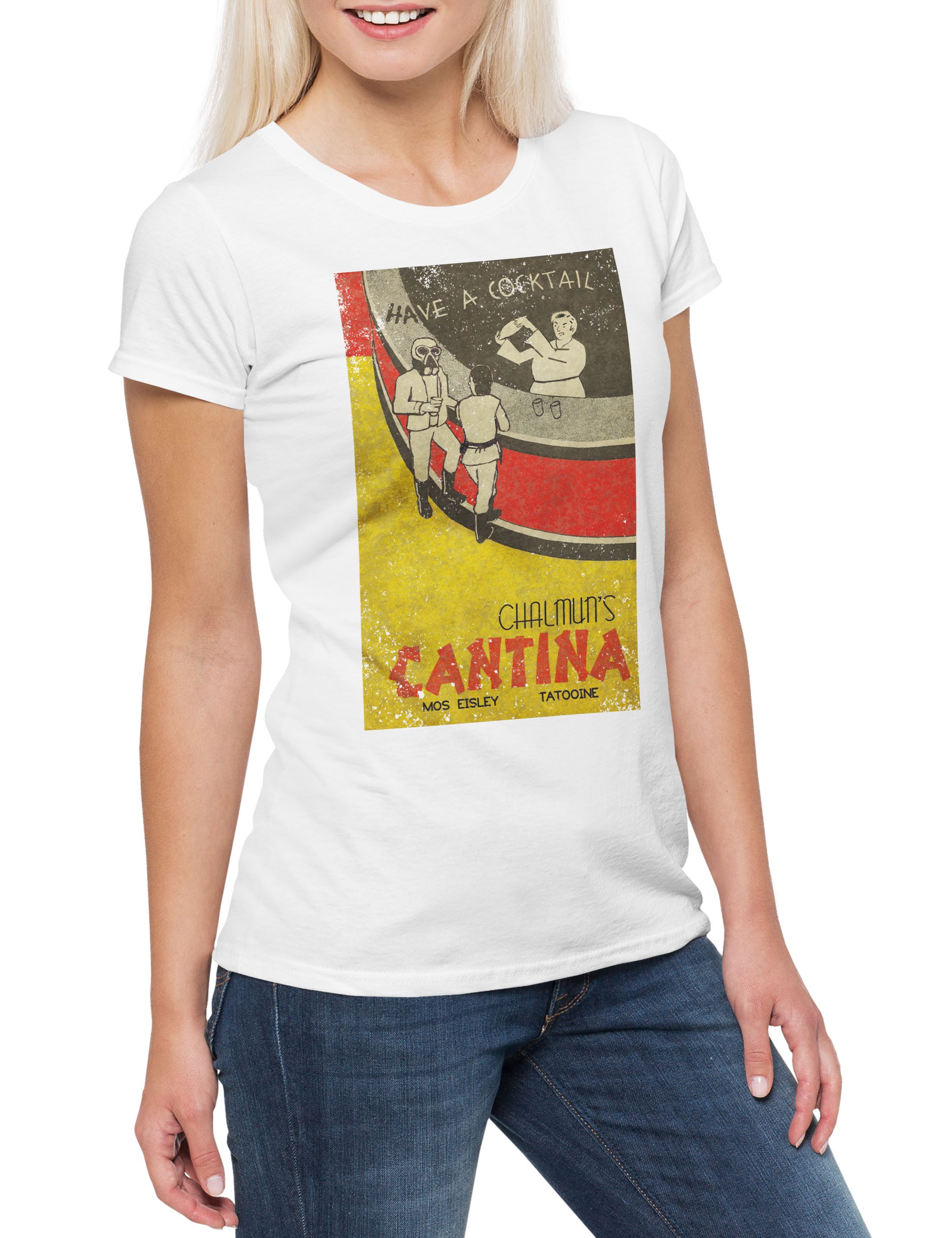 Print-Shirt Chalmun's Cantina Vintage I Damen T-Shirt Star Krieg Movie Der Wars