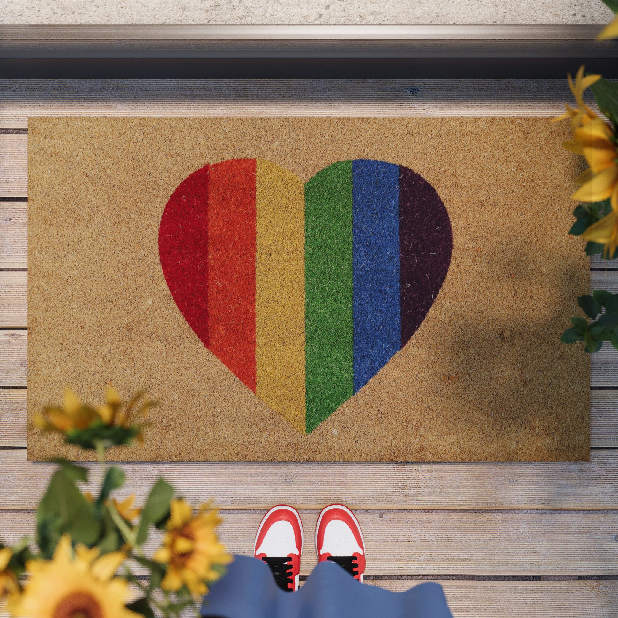 Wecon home Fußmatte Home Is Where Your Heart Is, rechteckig, Höhe: 18 mm, rutschfest, robust, innen, Außenbereiche überdacht, schwer