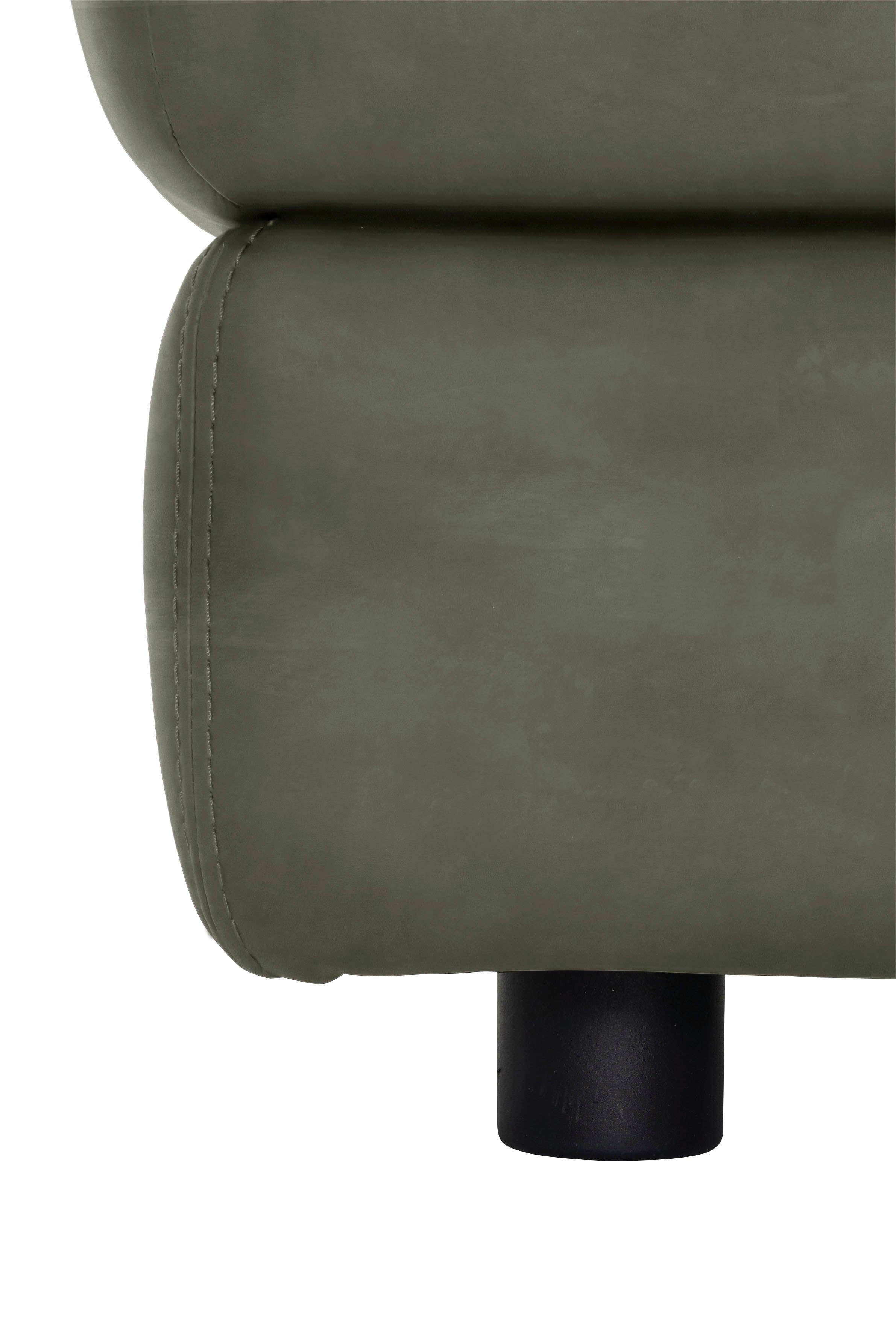 CALIA ITALIA Hocker Gaia, in edlem Design und mit erstklassigem Sitzkomfort, aus pflegeleichtem Luxus-Microfaser Ginevra Hydro Care