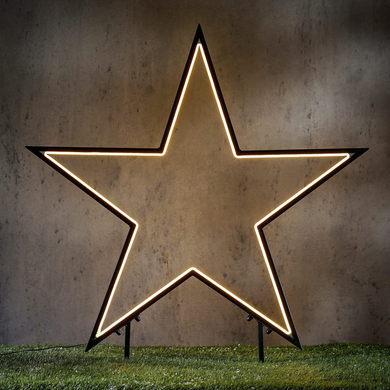 edelman LED Stern Luca Lighting Gartenstecker Neon, LED fest integriert