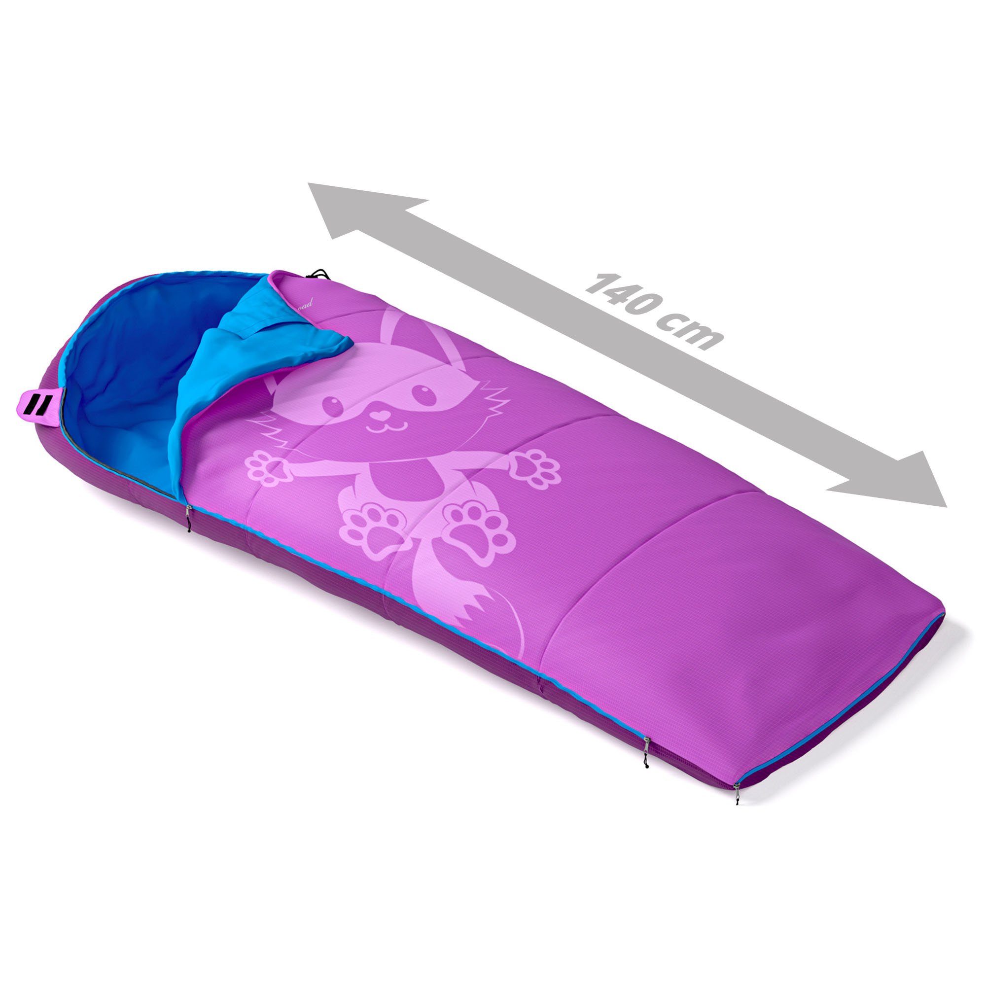 Crossroad Kinderschlafsack Crossroad Flexy pink Kinder Mumienschlafsack Mädchen, Mitwachsend, in der Länge verstellbar