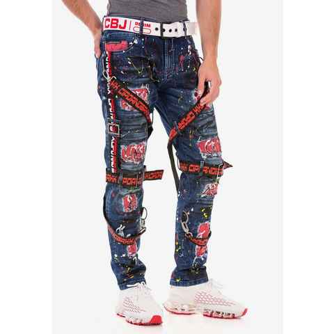 Cipo & Baxx Bequeme Jeans in angesagtem Designer-Look