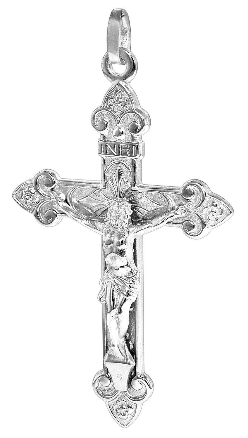 trendor Kreuzanhänger Kreuz- für Herren 925 Silber 40 mm