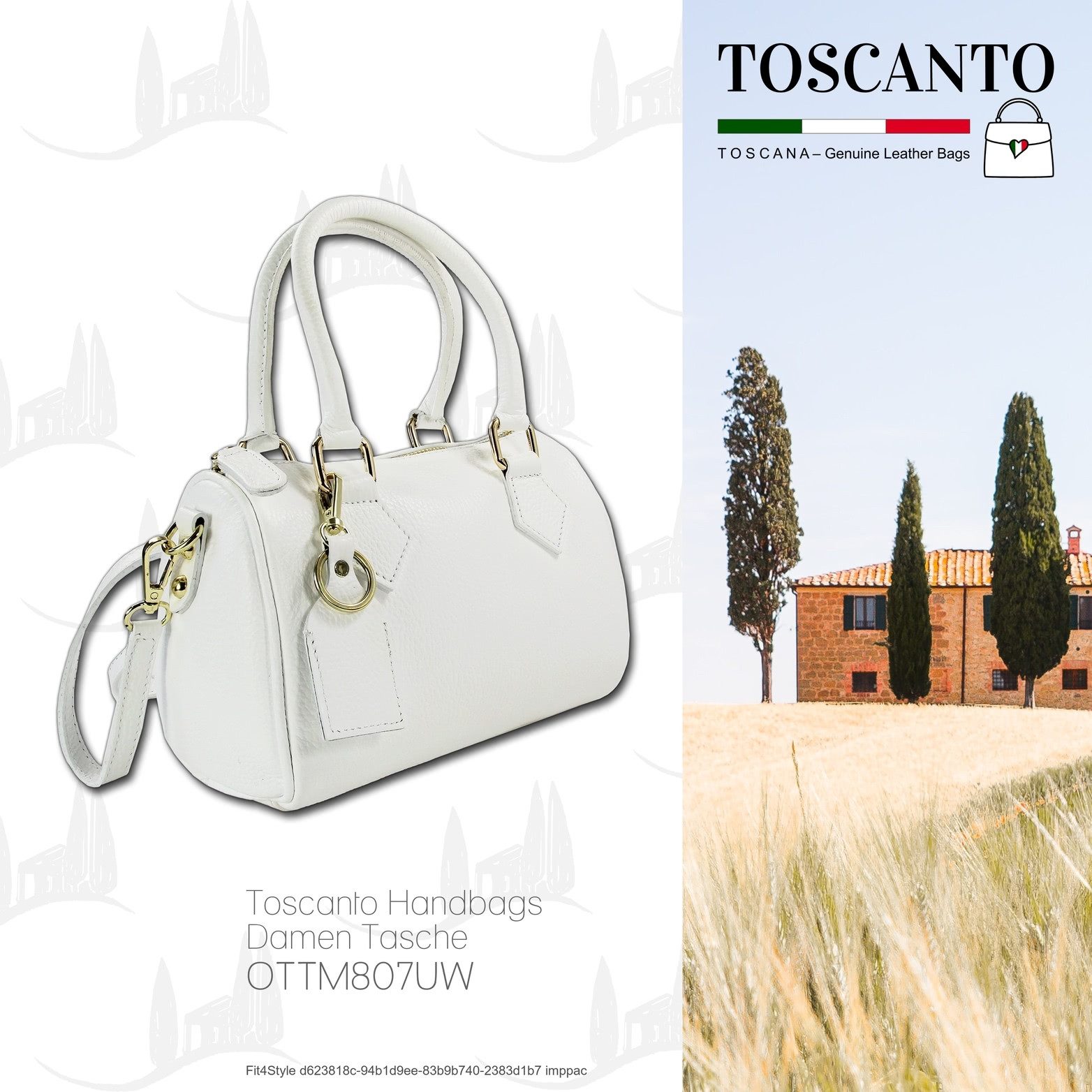 Toscanto Umhängetasche Toscanto Damen Umhängetasche Leder (Umhängetasche, Umhängetasche), Damen Tasche Echtes Leder weiß, Made-In Italy