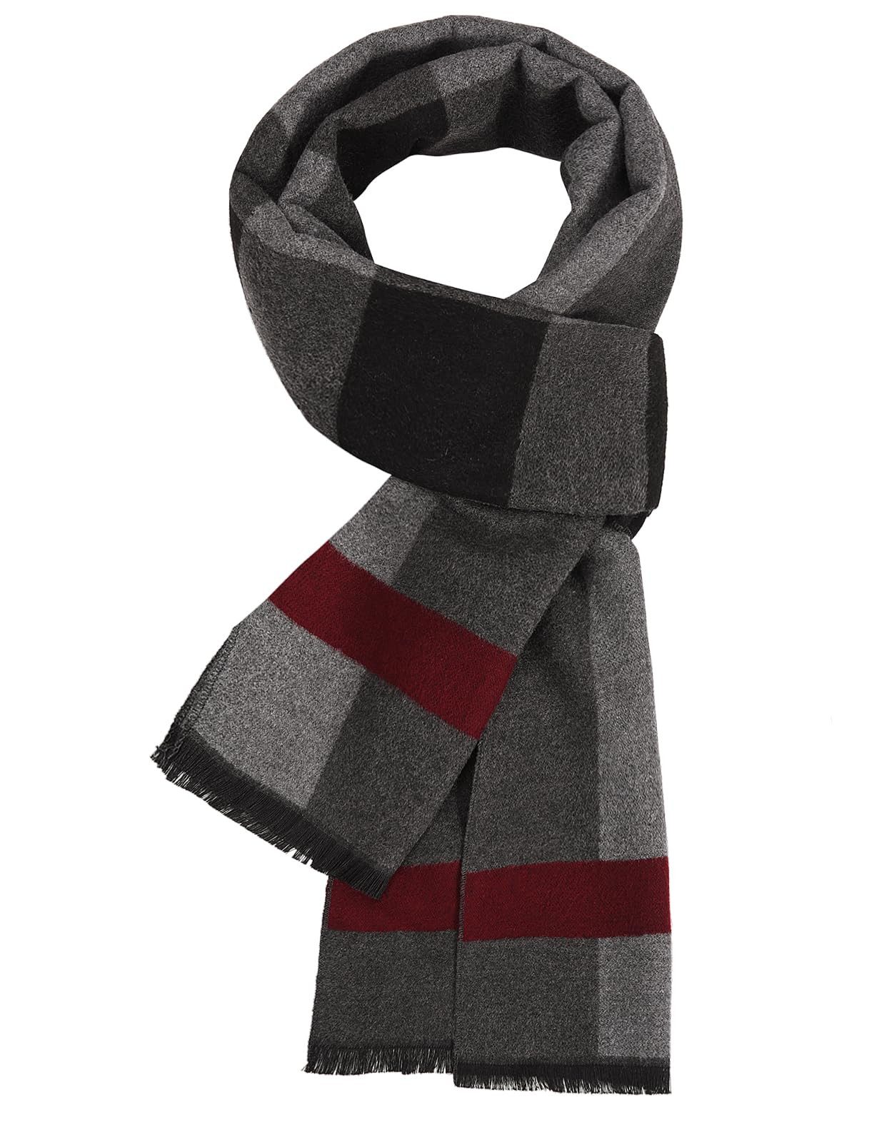 Coonoor Modeschal Winterschal Strickschal Weicher karierter Schal mit Frans günstig online kaufen