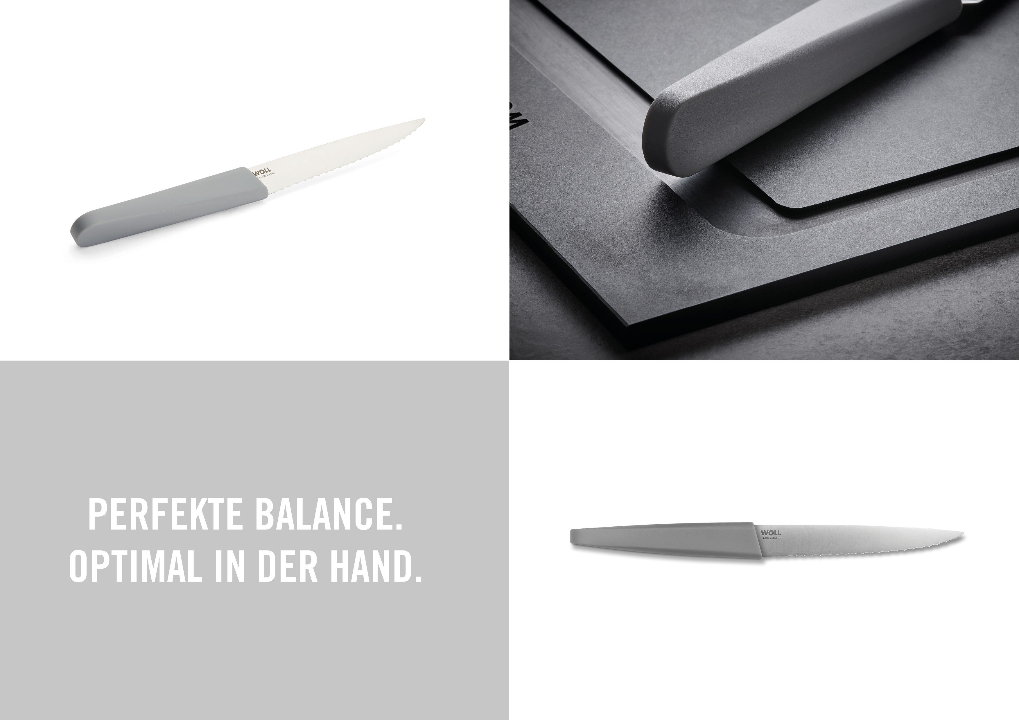 WOLL Steakmesser Cutting Edge (1 Stück), aus deutschem Edelstahl gemäß DIN 1.4116