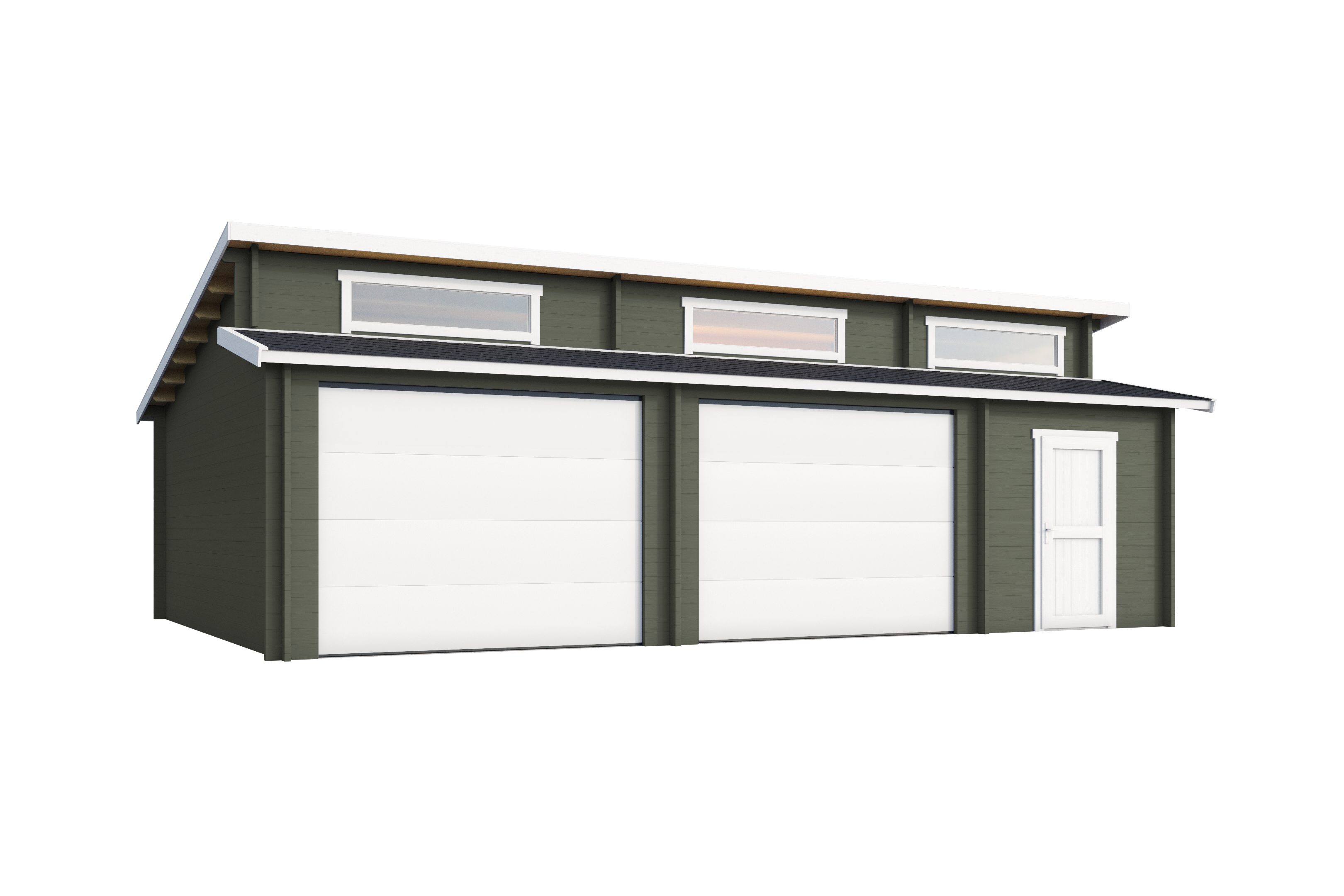 Nordic Holz Garage HAWAII, BxT: 820x579 cm, 205 cm Einfahrtshöhe, mit Sektionaltor
