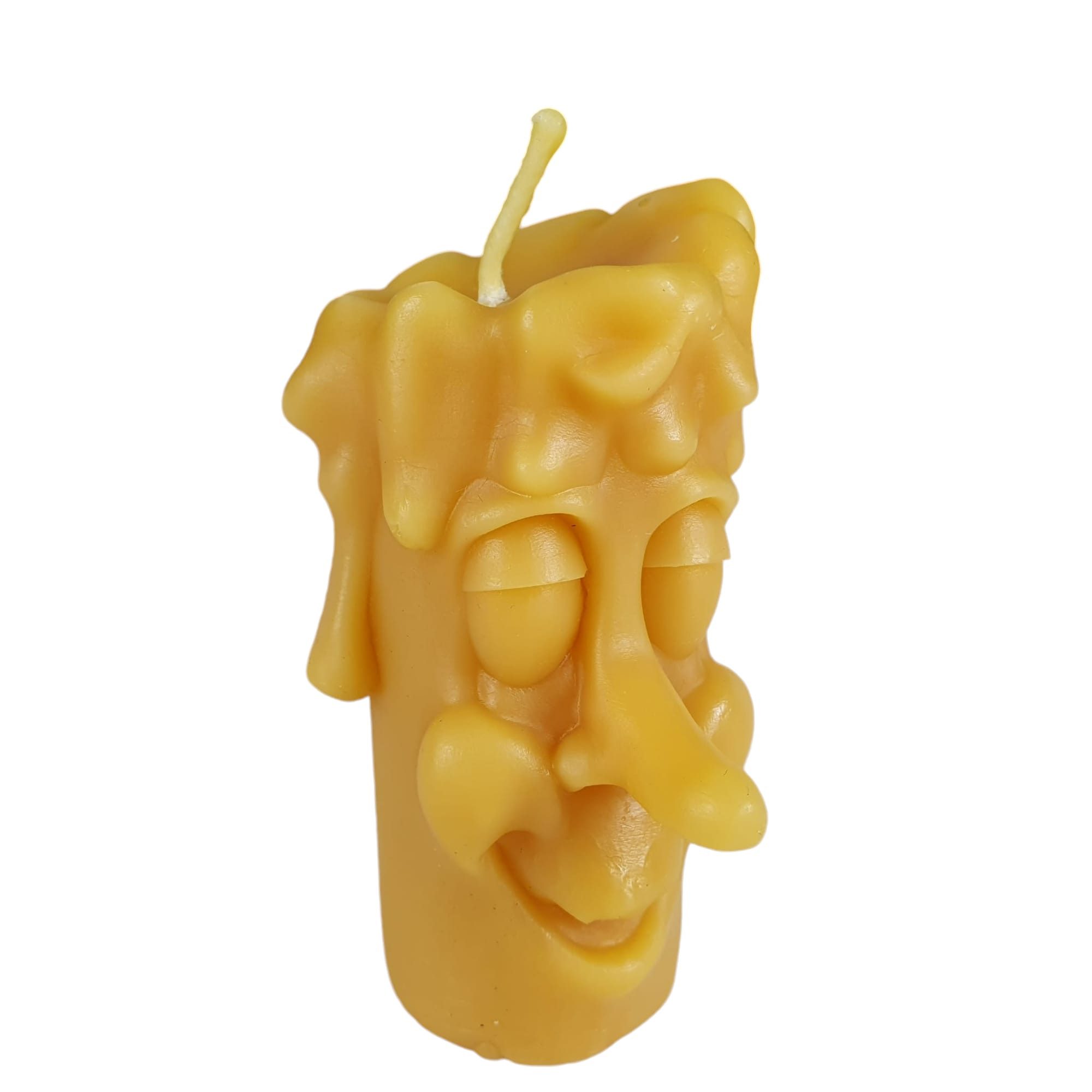 Aspinaworld Bienenwachskerze Schmelzende Kerze mit Gesicht 10 cm natur (1-tlg)