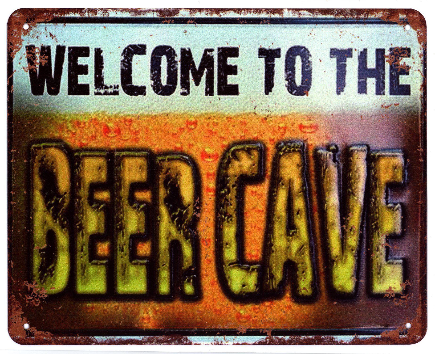 Metallschild Blechschild Welcome to the Beer Cave