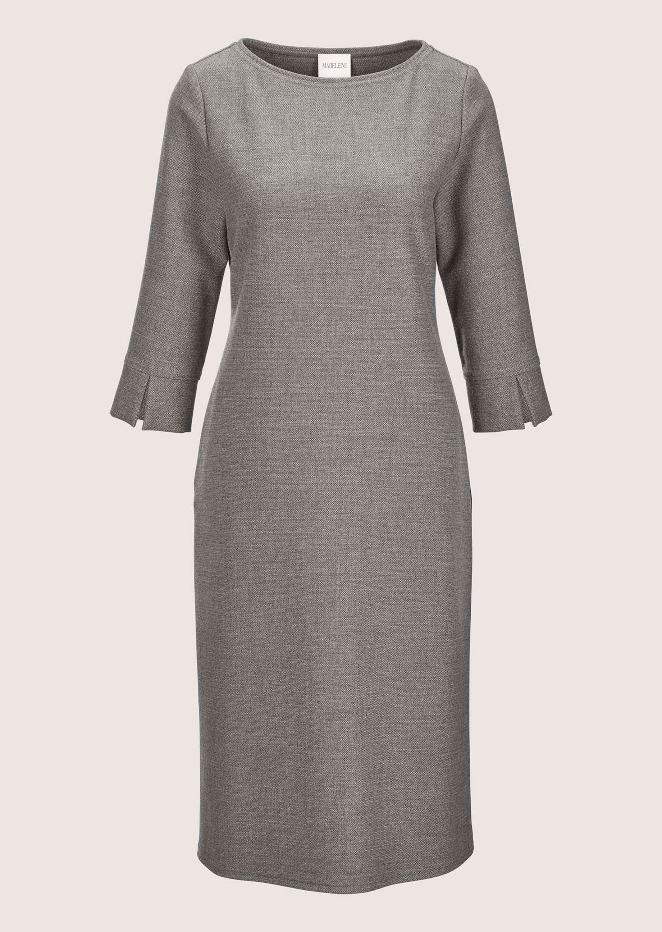 Midikleid Elegantes Viskosekleid mit Rundhalsausschnitt