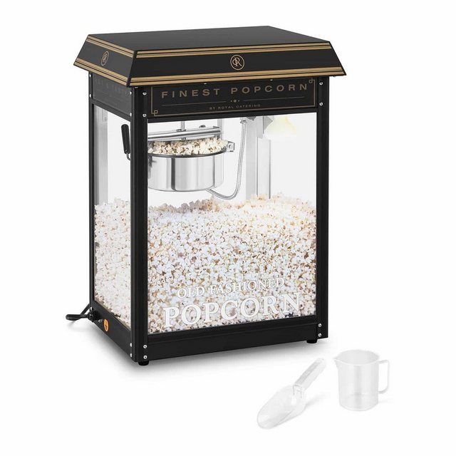 Royal Catering Popcornmaschine Popcornmaschine – schwarz & golden