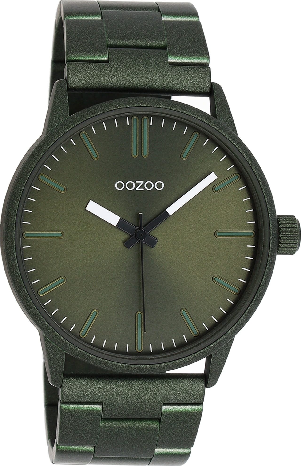 OOZOO Quarzuhr Oozoo Herren Armbanduhr OOZOO Timepieces, (Analoguhr), Herrenuhr rund, groß (ca. 45mm) Edelstahlarmband, Fashion-Style